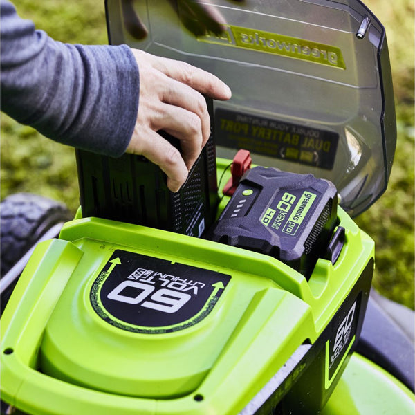 Greenworks 60V cordless lawnmower battery housing